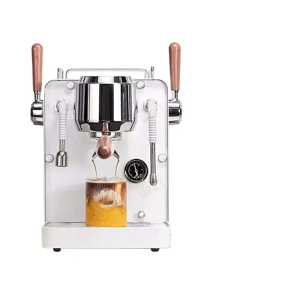 Два насоса два котла кофемашина для эспрессо портативная из нержавеющей стали