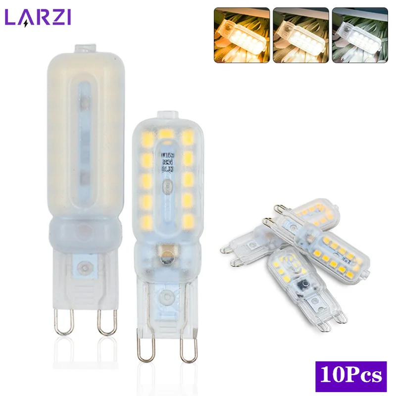 10pcs/lot G9 LED Light Bulb AC 220V 3W 5W 7W SMD 2835 Spotlight For Crystal Chandelier Replace 20W 30W 50W Halogen Lamp Lighting