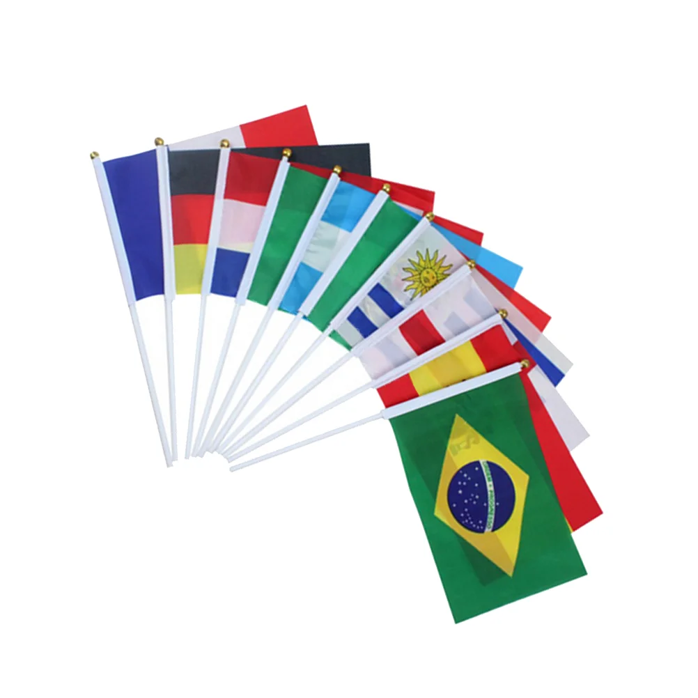 

32 шт., ручной маленький государственный флаг на палочке, международные флаги стран мира, флаги-наклейки
