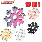 18 в 1 гаечный ключ со снежинками переносные ручные инструменты из нержавеющей стали для домаулицы кемпинга аварийный гаечный ключ шестигранный отвертка инструмент