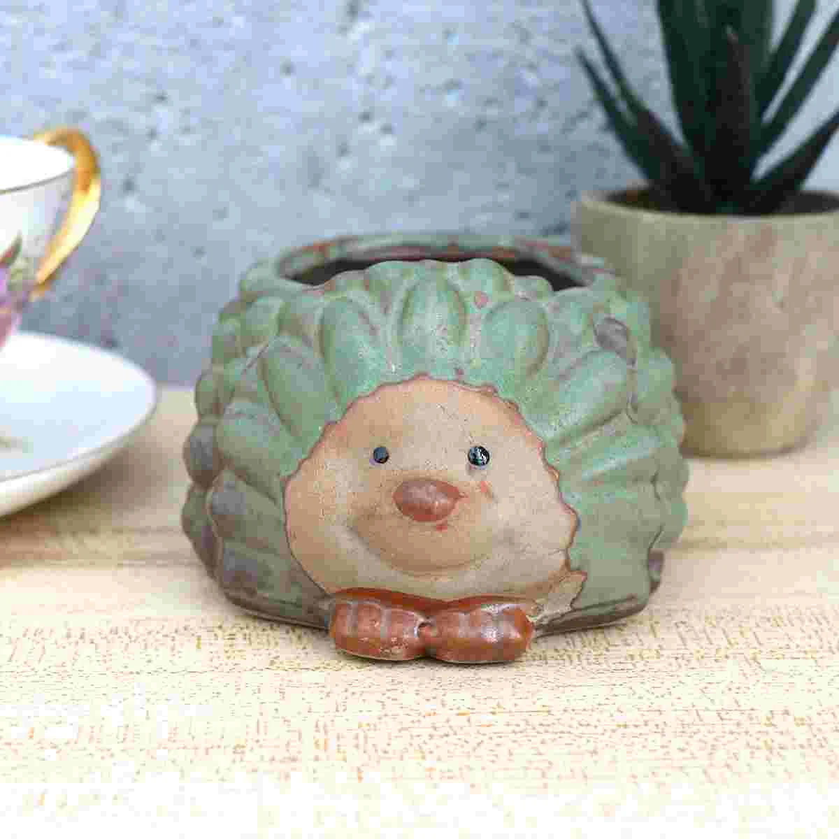 

Pots Pot Flower Succulent Hedgehog Animal Planter Mini Resin Vase Cute Planters Ceramic Cartoon Flowerpot Shaped Decorative