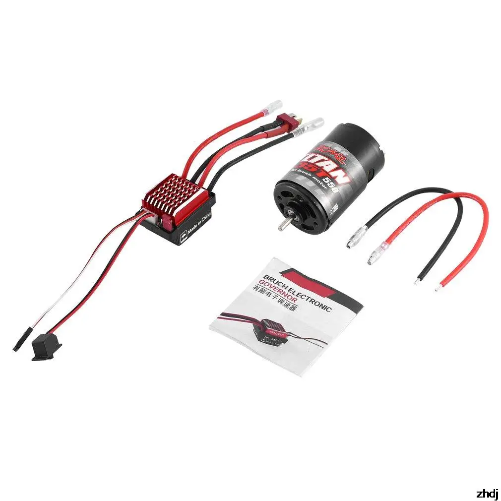 

550 щеточный двигатель с ESC 12T 21T 29T 35T для Axial 1:10 RC Crawler с 360A дополнительным радиоуправляемым автомобилем