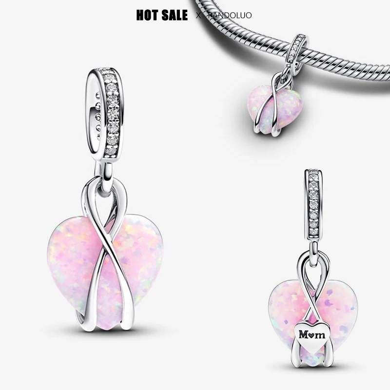 Новинка 2024 Милые Подвески В Форме Сердца Для Браслетов Женские Бусины-подвески