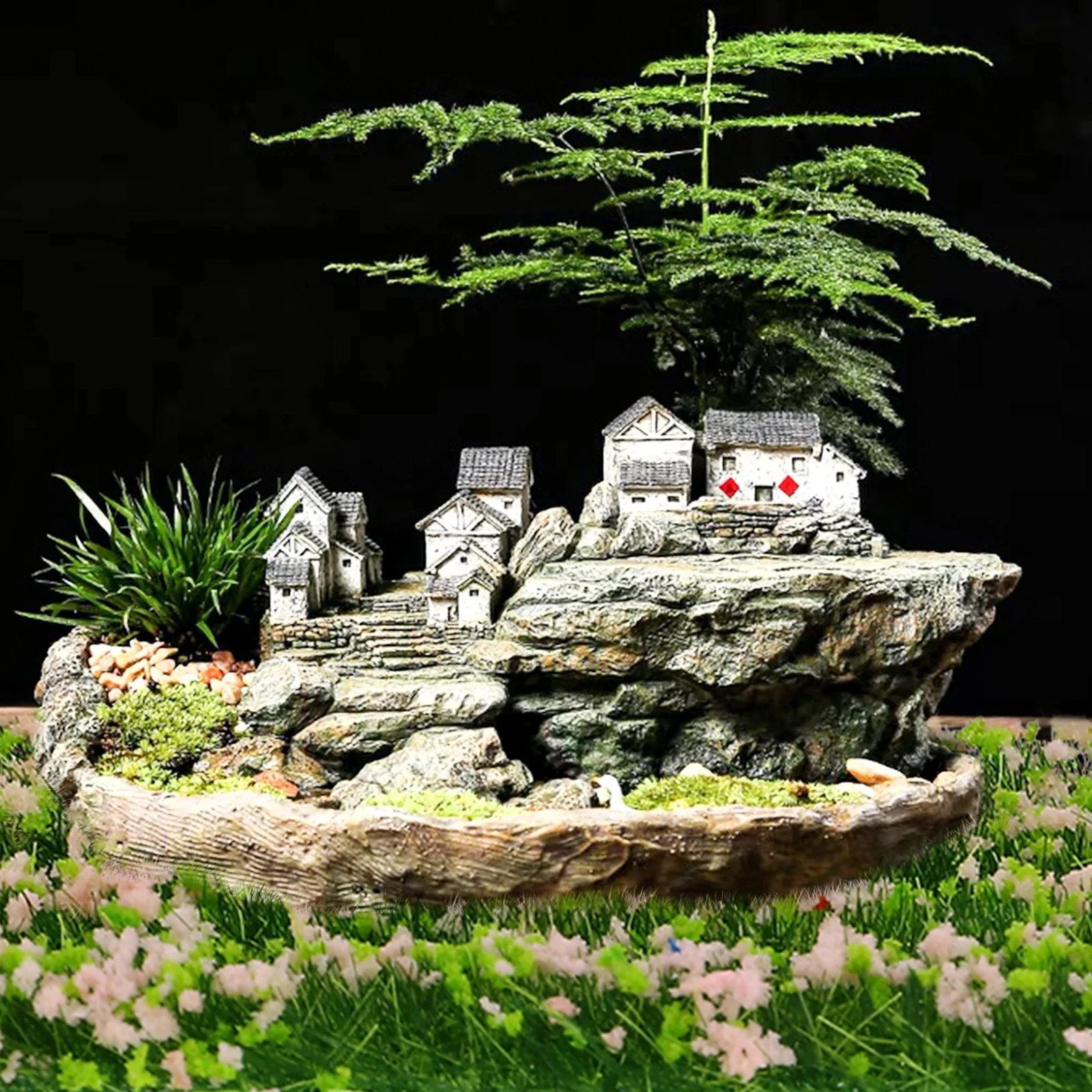 Поддельные подсолнухи искусственная трава домашние растения микро-пейзаж набор