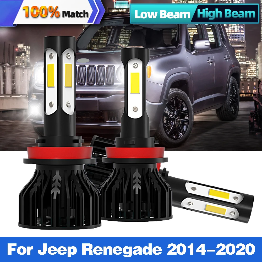 

2Pcs 12000LM H4 LED Bulbs Headlights CSP LED High Beam Low Beam 6000K Auto Led Light 12V 24V For Jeep Renegade 2014-2020