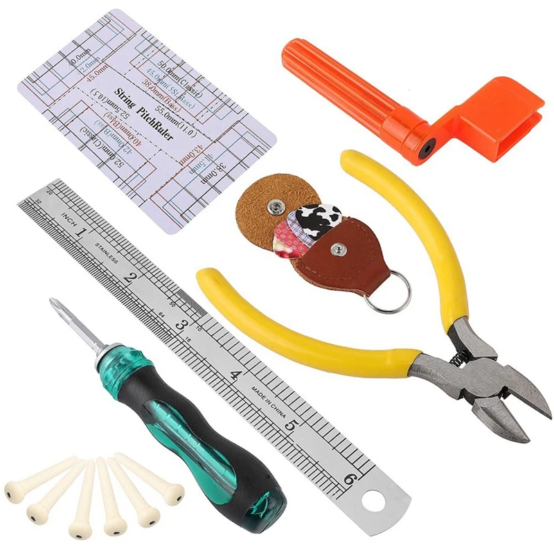 

Guitar Tool Kit,Professional Guitar Repair Kit With Guitar String Pick Bridge Guitar Accessories,Guitar Gift