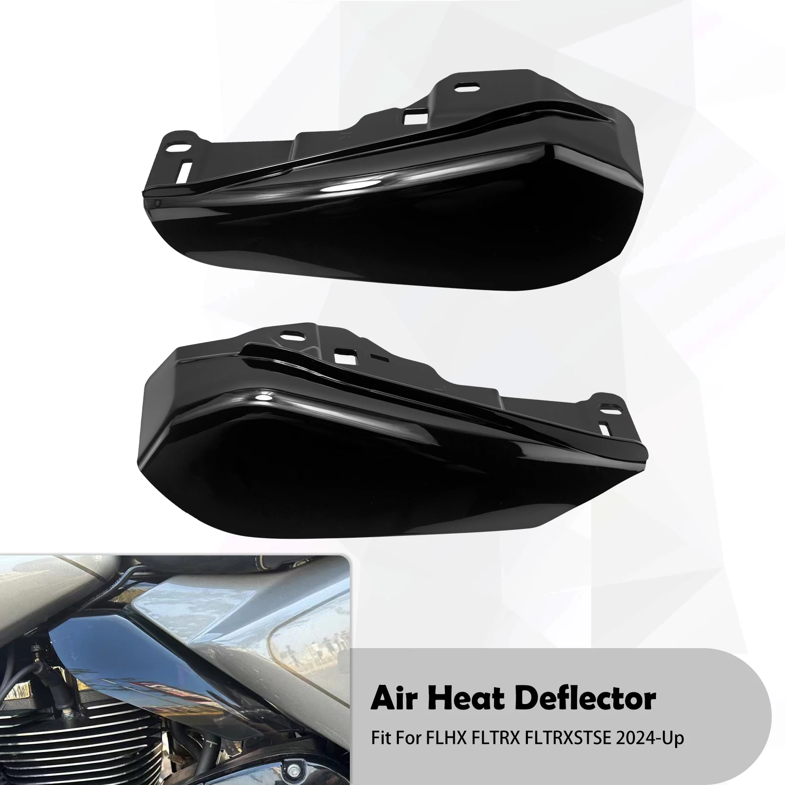 

Тепловой дефлектор для мотоцикла, средняя рама, Воздушный экран, отделка для Harley Touring Street Road Glide FLTRX FLHX FLTRXSE CVO Limited 2024-UP