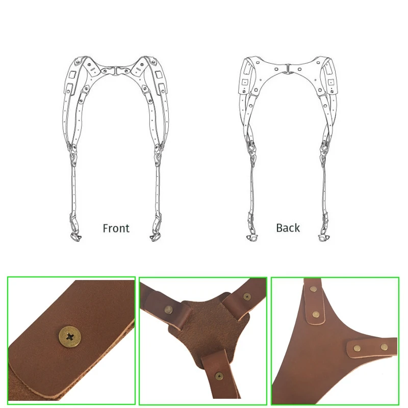 Кожаный ремень для камеры двойной плечевой кожаный снаряжение фотосъемки