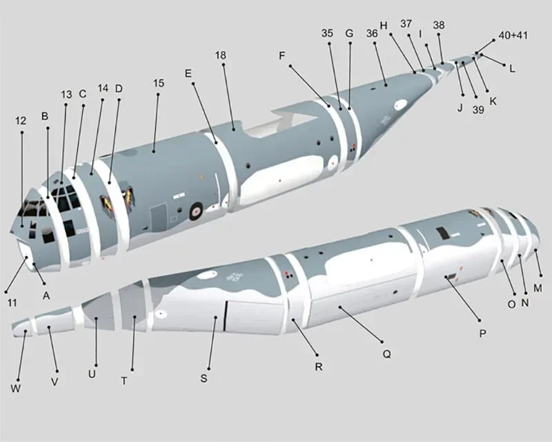 DIY 1:100 AC-130U жуткий пистолет атака-истребитель самолет бумажная модель сборка