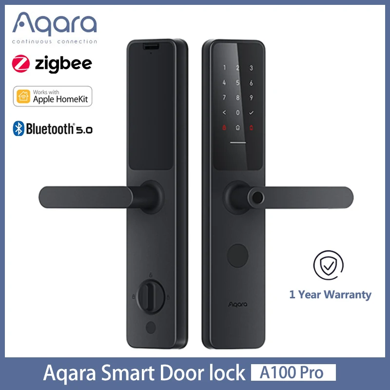 

Aqara Unlock Fingerprint Unlock Smart Door Lock A100 Pro Zigbee Bluetooth 5.0 Apple Homekey Work with Aqara Home Apple Homekit