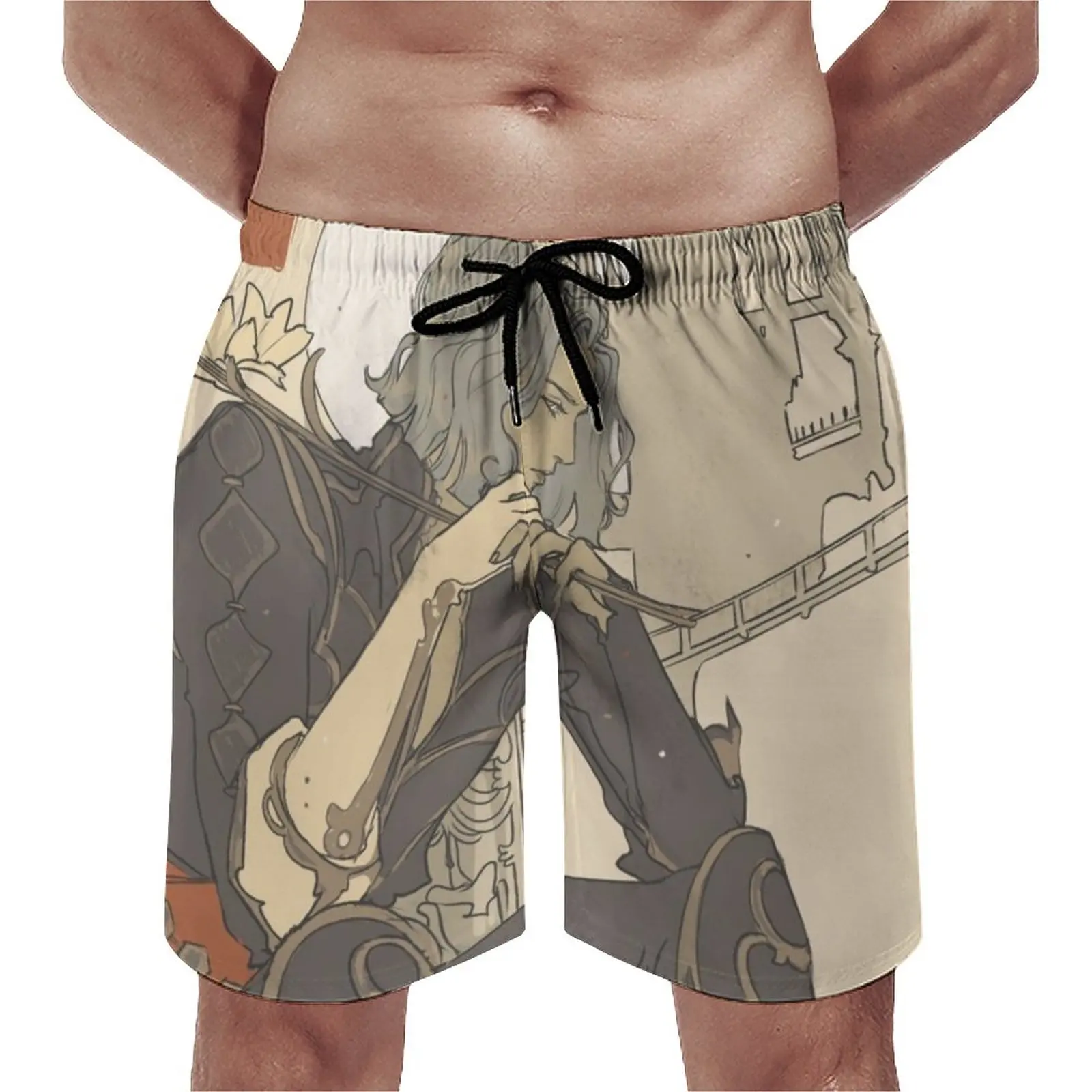 

Hector Castlevania Season Anime Board Shorts Netflix Aesthetic Man Cool Sad Manga Casual Beach Short Pants Men Surf Swim Trunks