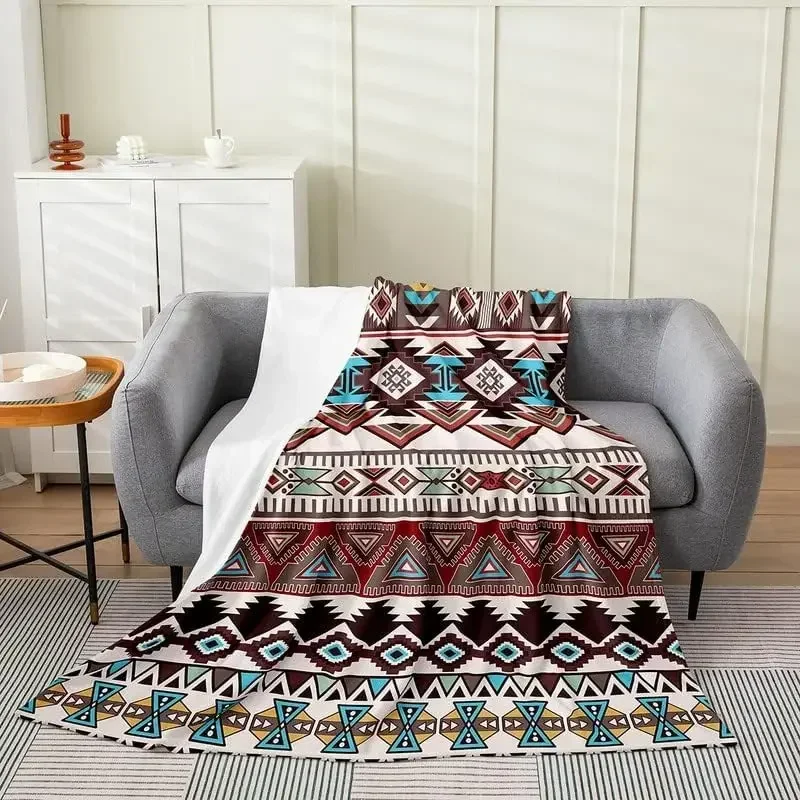 Фланелевое Флисовое Одеяло В Стиле Бохо Западном Всесезонное С Принтом Диких