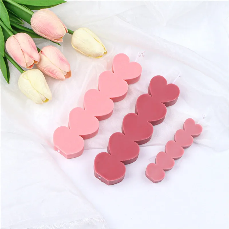 Силиконовая форма сделай сам для влюбленных свечей 5 соединений кардиоидный