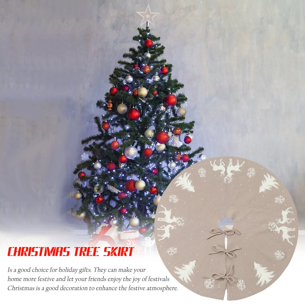 Юбки для рождественской елки акриловая 3D юбка с узором лося и снега коврик