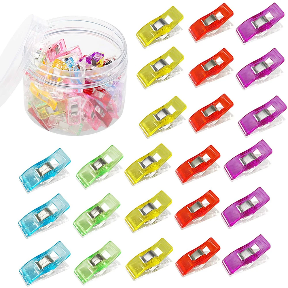 

40 шт. многофункциональные швейные зажимы разных цветов зажимы для ткани пластиковые чудесные зажимы для шитья переплетения квилтинга реме...