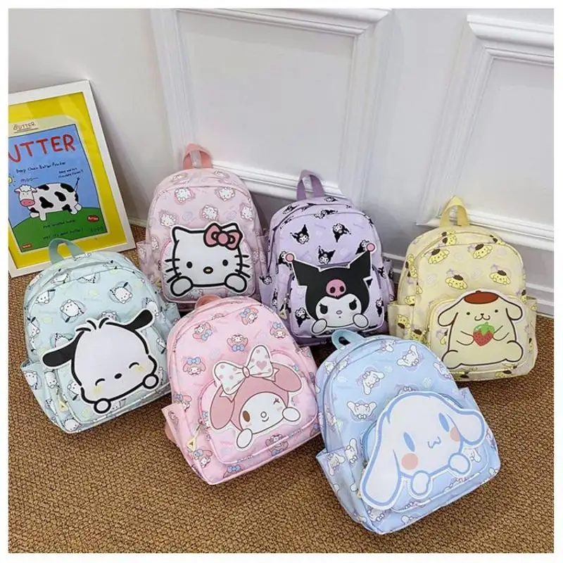 

Sanrio Hellokitty Mymelody Pachacco Kuromi Cinnamoroll Purin новый школьный рюкзак для девушек высокий уровень студенческий рюкзак супер милый рюкзак