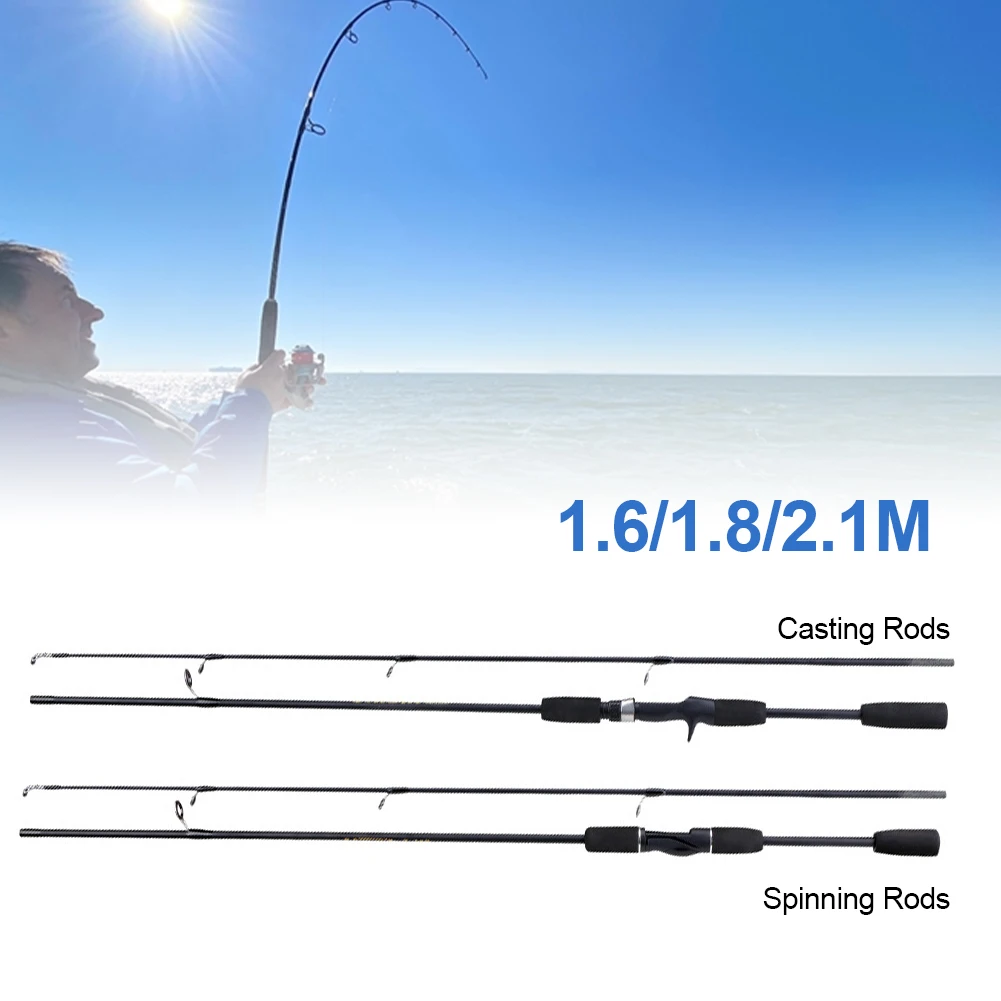 

Fishing Rod 1.6/1.8/2.1m Carbon Fiber Lightweight Spinning Rods Baitcasting Rods EVA Grip Freshwater Saltwater Tackle