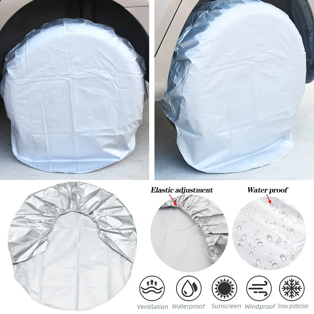 

AD 1/2/4PCS Auto Spare Wheel Tire Cover Bag Car Waterproof Dustproof Tire Cover 29-32 Inch For Truck Trailer RV Camper Motorhome