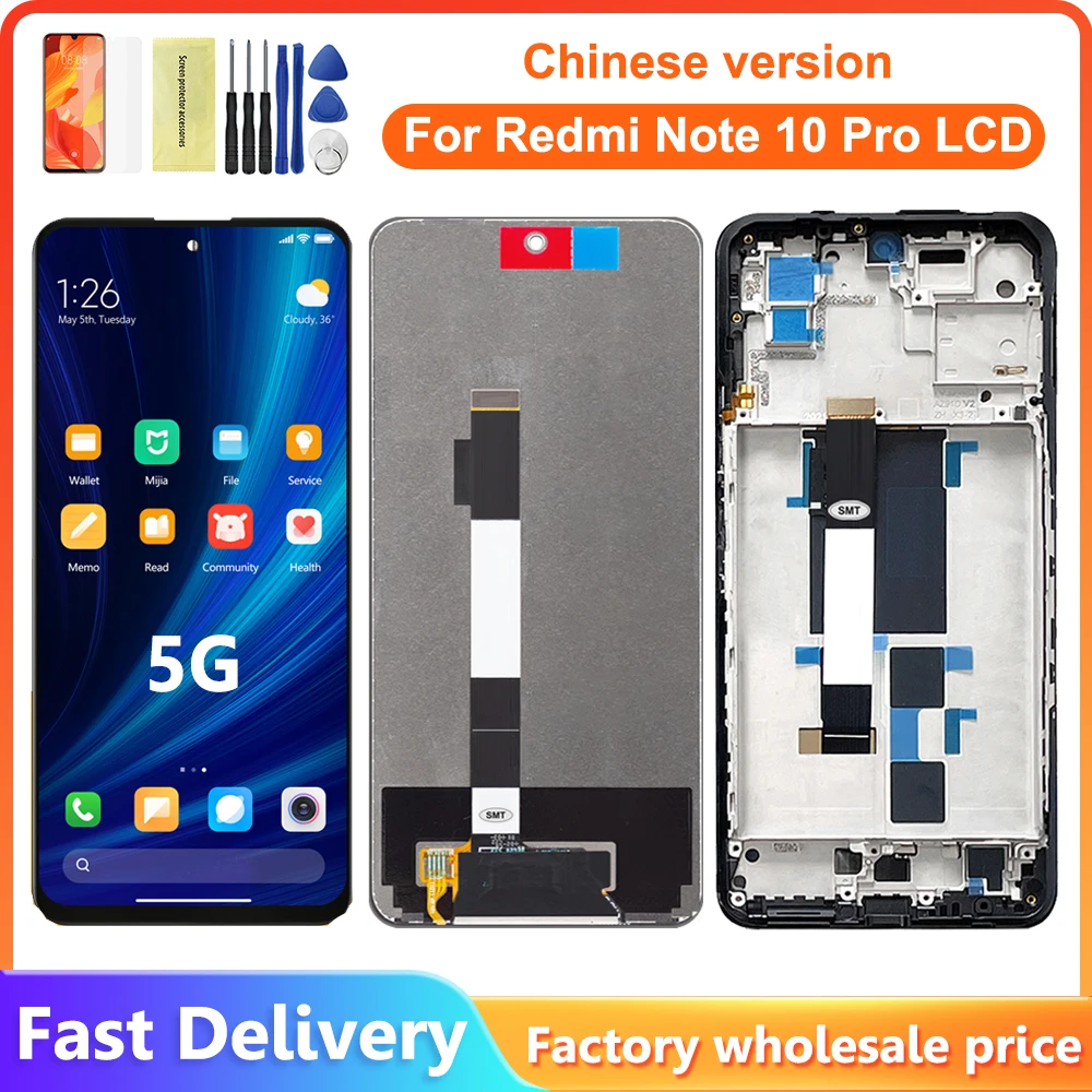 6 ''оригинальный ЖК-дисплей для Xiaomi Redmi Note 10 Pro 5G китайская версия дигитайзер