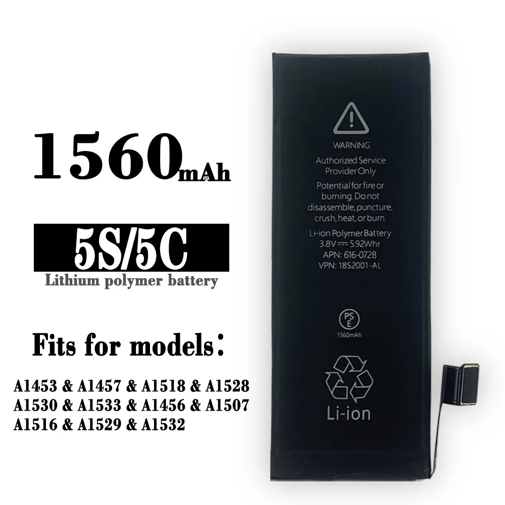 

Оригинальная запасная батарея для IPhone 5S 5C A1453 A1530 A1533 A1456 A1507 A1457 A1518 A1528 A1516 A1529 A1532, новейшие батареи