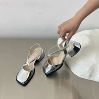 summer sandals mary jane womens shoes fashion high heels t strap sandals zapatillas mujer shoes 2022 new style single shoes