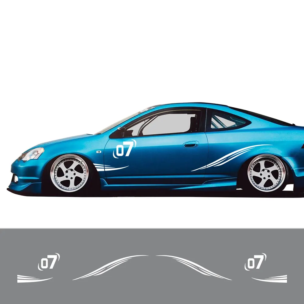 

Car Door Side Stickers For Opel Astra Mazda Demio Mitsubishi Lancer Renault Duster Peugeot Nissan Micra Accessories Wrap Sheet