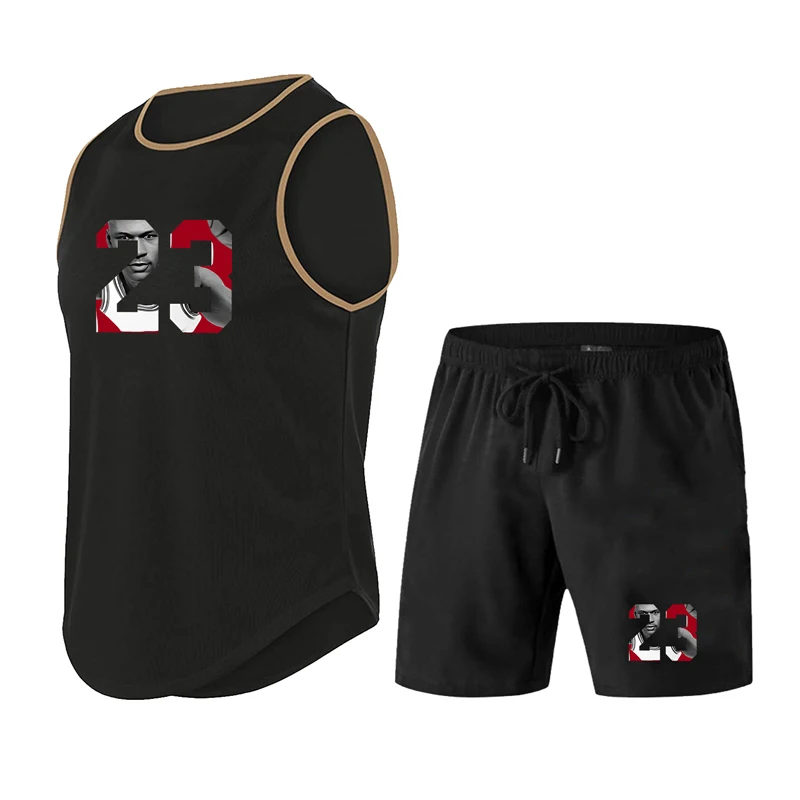 

Men's Fashion Luxury Running Tanks Top Sets Sport Sleeveless Quick-drying Vests Gym Shorts Suits Bodybuilding Basketball Clothes