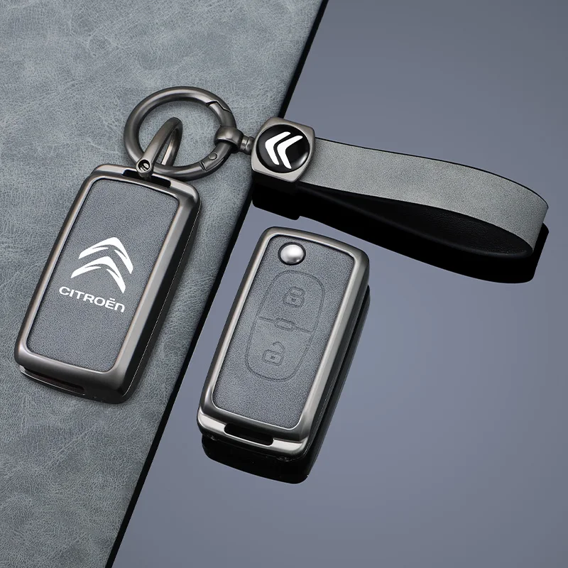 Кожаный чехол из цинкового сплава для дистанционного ключа автомобиля