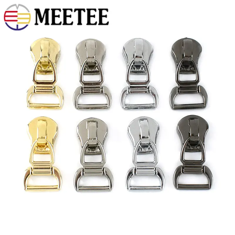 

10/20Pcs 5# Zipper Puller Slider For Metal Zips Tape Decorative Zip Head Bag Jacket Clothes Easy Repair Kits Sewing Accessories