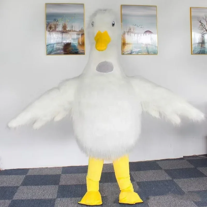 260 см гигантская надувная белая искусственная плюшевая мультяшная талисман для