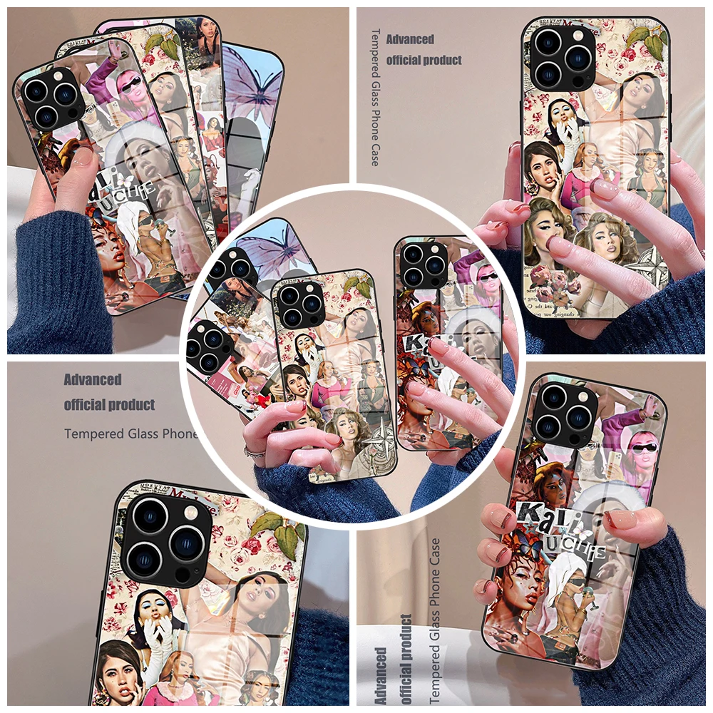 Стеклянный чехол для IPhone 15 Pro Mother Kali uchi, чехол для телефона IPhone 13 14 12 11Pro XR XS MAX 14 Plus SE Pro, дизайнерский стеклянный чехол