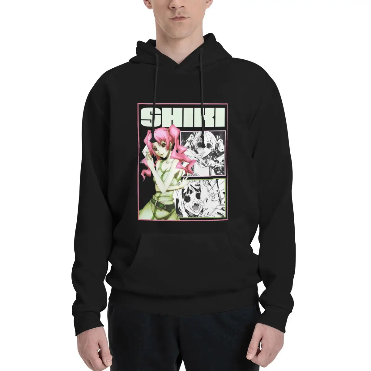 SHIKI Толстовки с капюшоном в стиле аниме Oversized Hoodie Anime Things Мужская верхняя рубашка