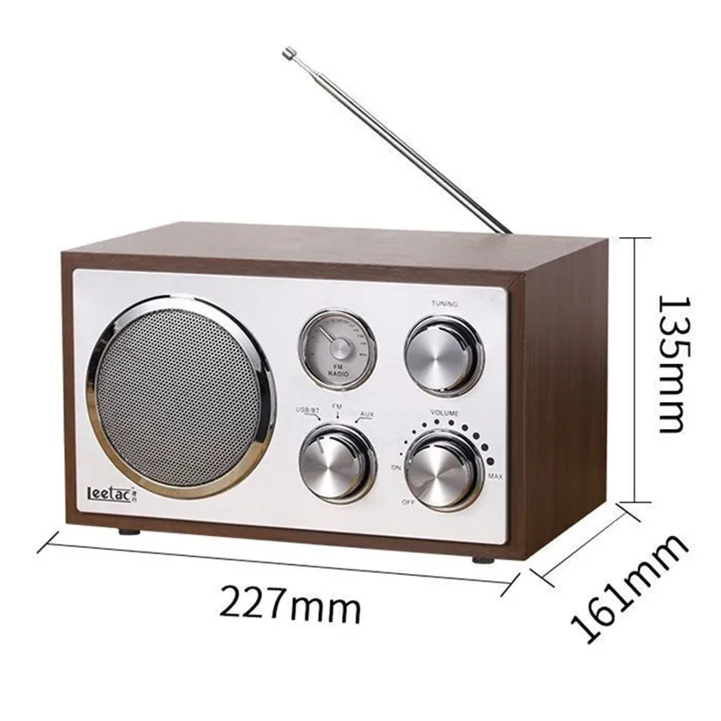 Многофункциональный Полнодиапазонный бумбокс Hi-Fi стерео сабвуфер Ретро Радио