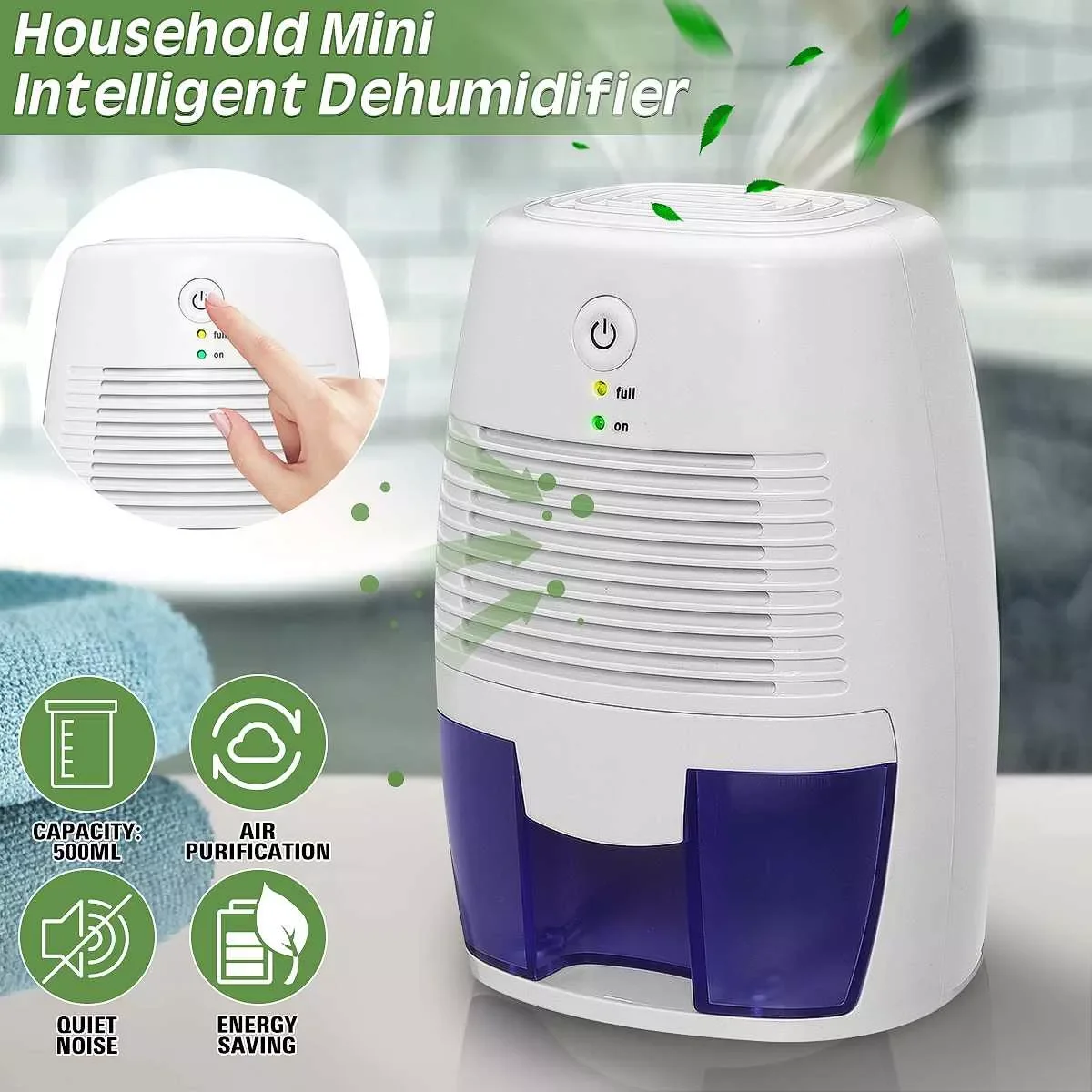 

USB Portable Home Air Dryer Semiconductor Dehumidifier Desiccant Moisture Absorber Deshumidificador Cabinets Air Dehumidifier