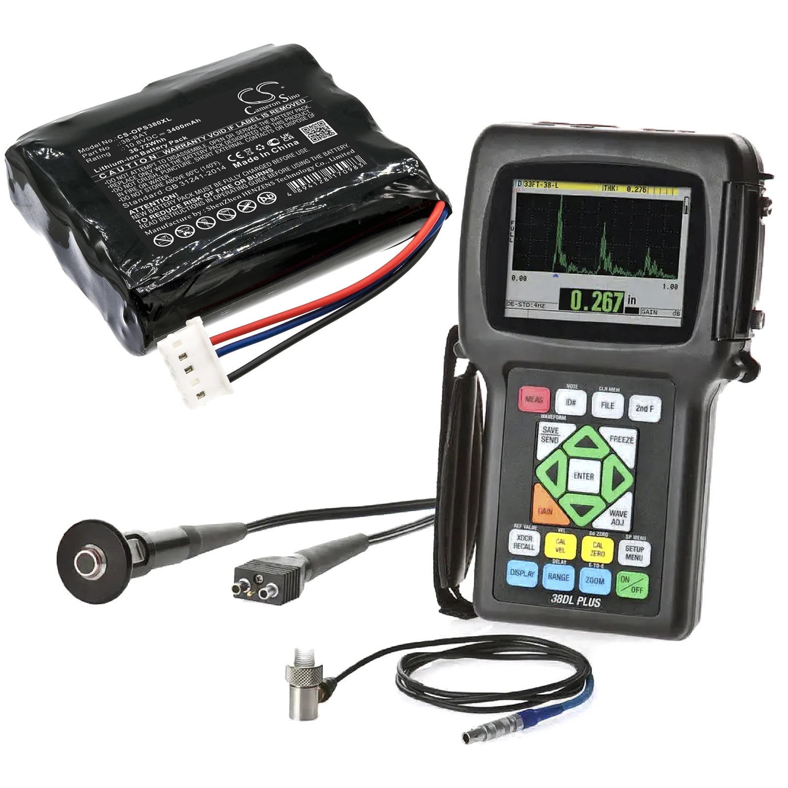 

Cameron Sino 3400mAh Battery For Olympus 38DL Plus Ultrasonic Thickness Gauge 38-BAT