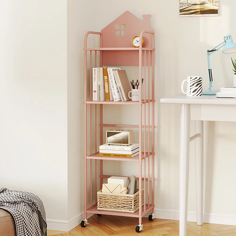 Дисплей Мобильная книжная полка Полки для растений Узкая гостиная Детская