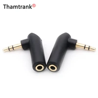 10pcs gold 3 5mm 3 pole stereo 90 degree right angle female to 3 5mm 3pole male audio plug l shape jack adapter connector