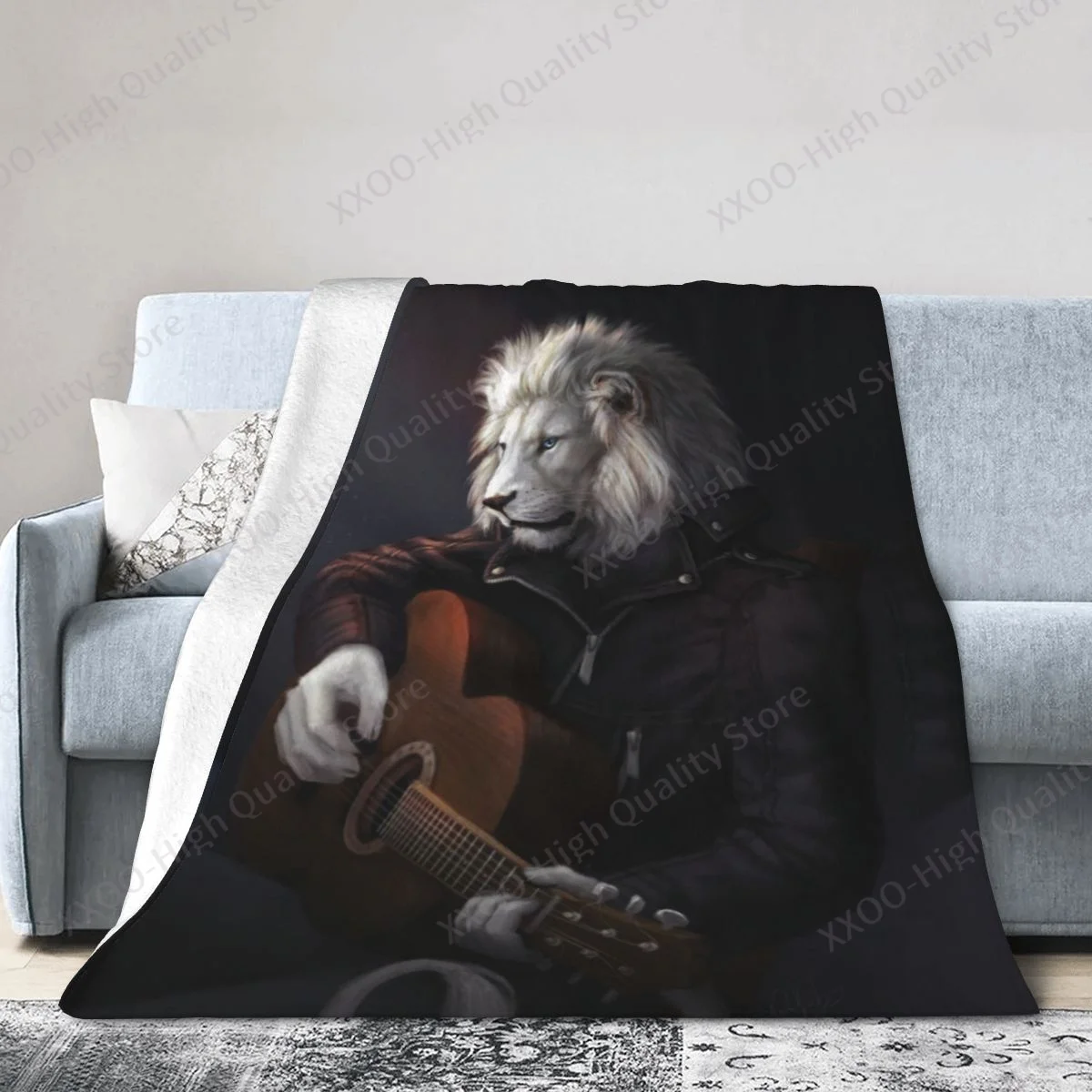 

Funny Art Animal Lion - Sherpa Blanket - 3d Printed Fleece Blanket Sofa Bed Blanket Super Soft Warm Blanket Luxury Flannel