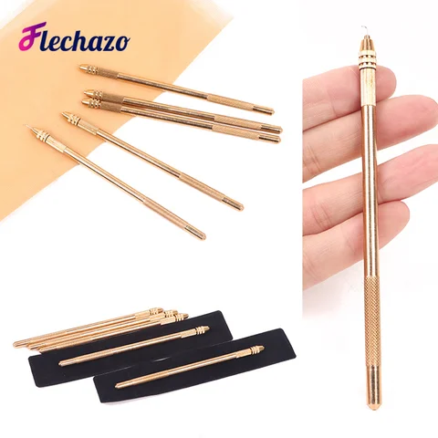 Профессиональные фиксированные Аксессуары для париков, вентиляционная игла для изготовления париков на сетке спереди, деревянный держатель и игла вместе