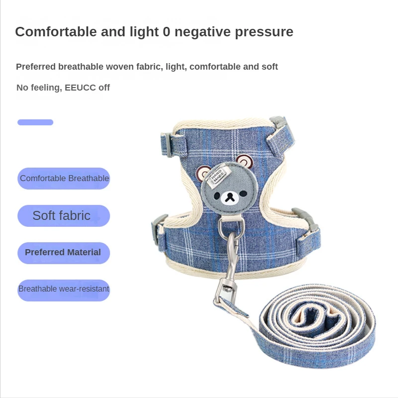 

Жилет для кошек, Тяговая веревка для домашних питомцев, прочная нагрудная веревка для прогулок, товары для улицы, специальные маленькие рем...