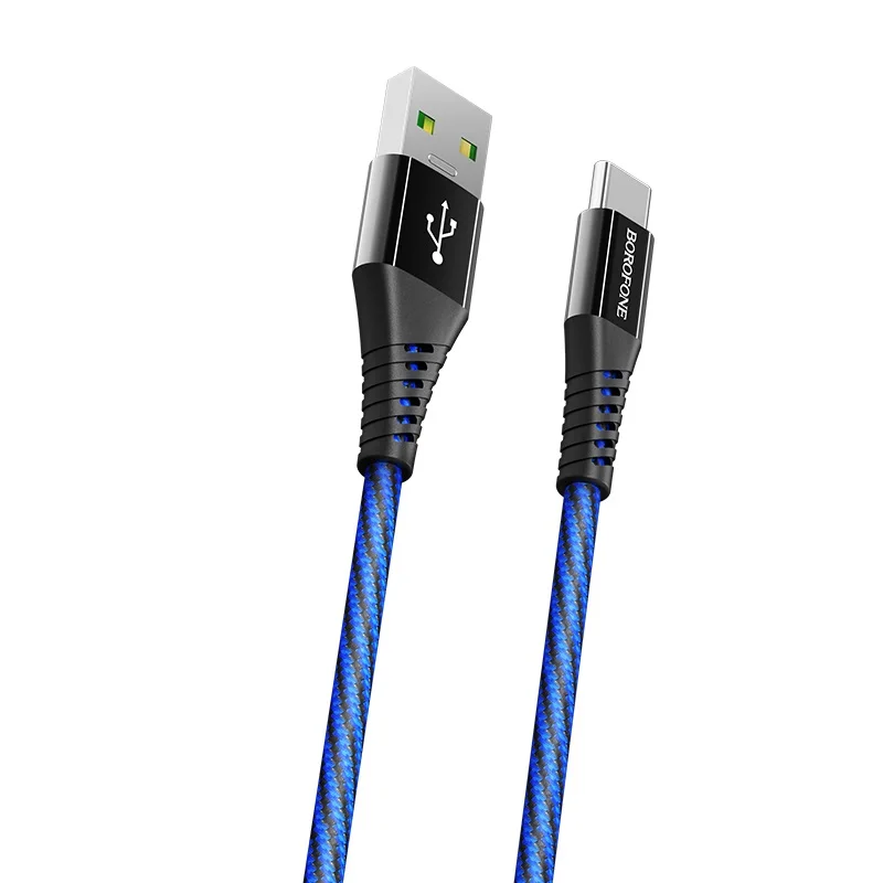 Дата-кабель USB 5 0A для Type-C Borofone BU13 нейлон 1 2м | Мобильные телефоны и аксессуары