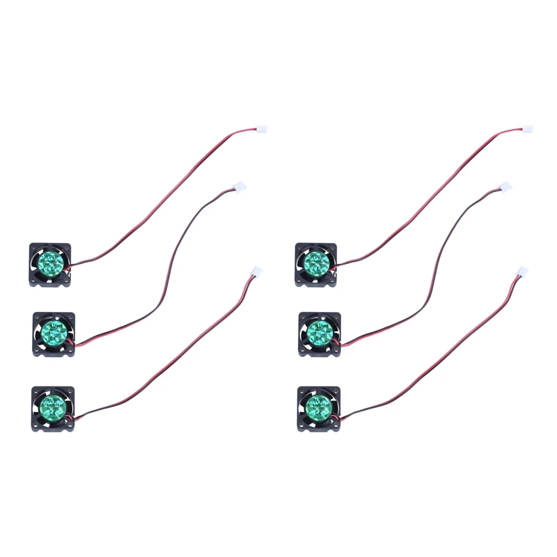 

6Pcs DC 12V 0.1A 2Pin 25Mm X25mm X10mm Mini Brushless Cooling Fan,Black