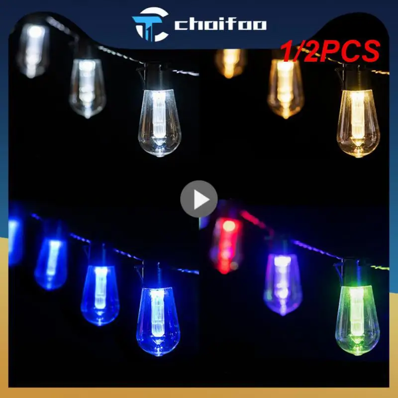 

1/2PCS Outdoor Solar String Lights LED IP65 Waterproof Edison Bulb Retro Vintage Christmas Garland Garden Party Decoration Fairy