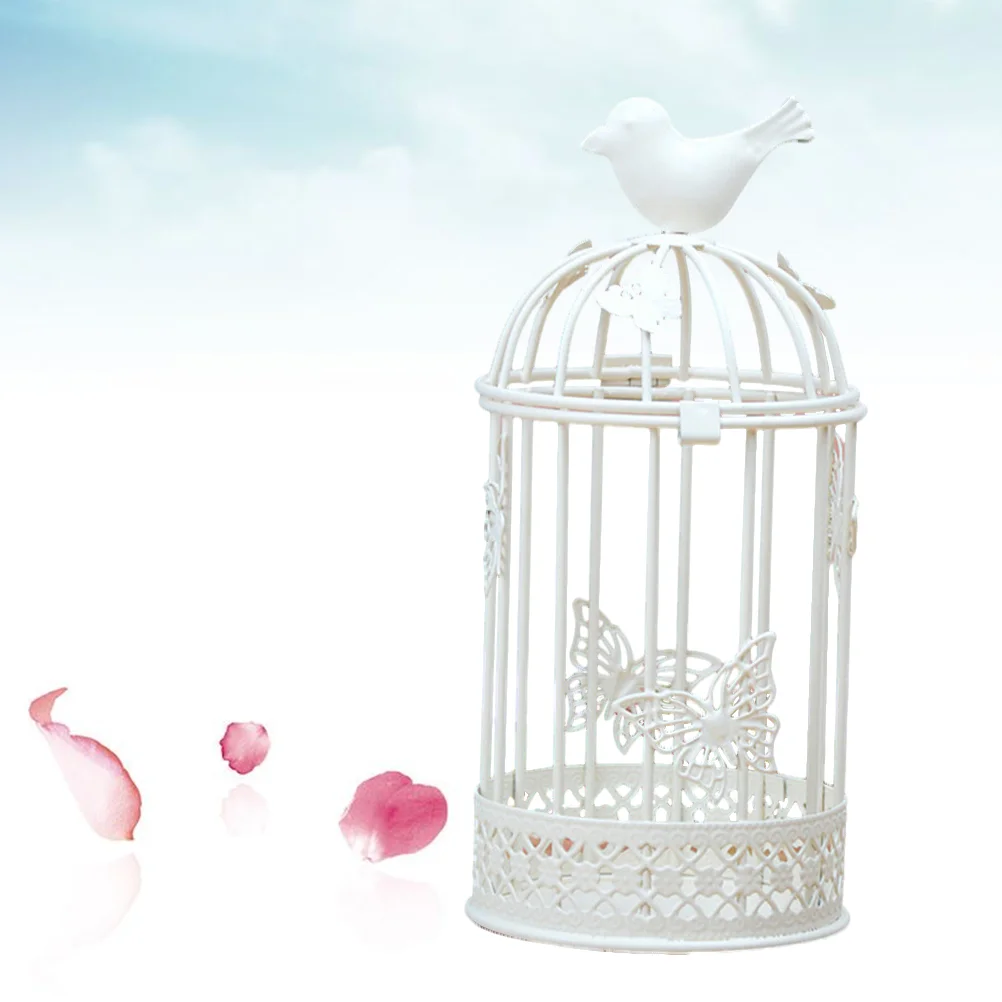 

Bird Vintage Metal Candlestick Holder Bird Cage Lanterns Holder Candlesticks for Home Wedding ( )