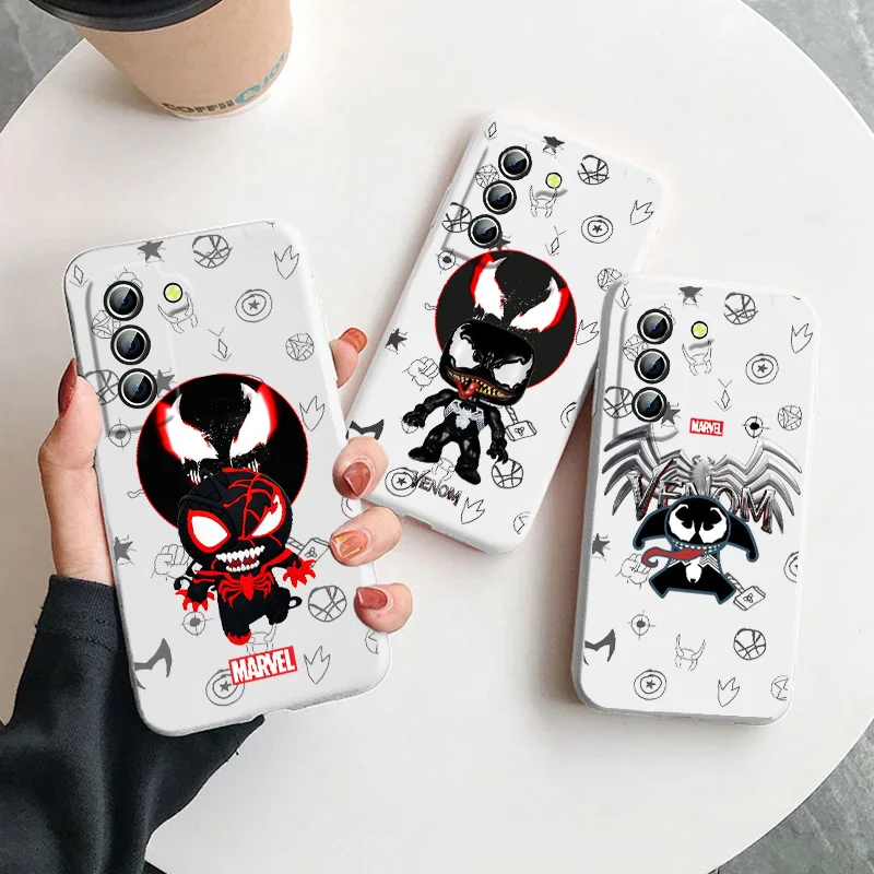 

Marvel Venom Hero Cool For Samsung Galaxy S23 S22 S21 S20 FE Ultra Plus S10 Lite 5G Liquid Rope Phone Case