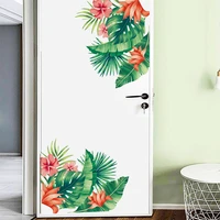 flower plants wall stickers home room decoration bedroom bathroom adhesive botanical wall furniture door house interior decor