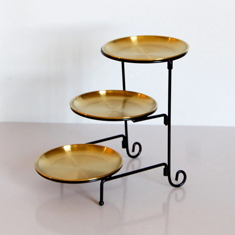 Трехуровневый поднос для фруктов и орехов декоративный Свадебный креативный