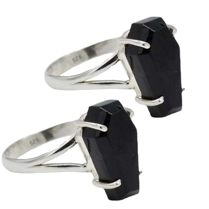 

Black Coffin Imitation Ring Trendy Male Female Hip Hop Ring Gifts 264E