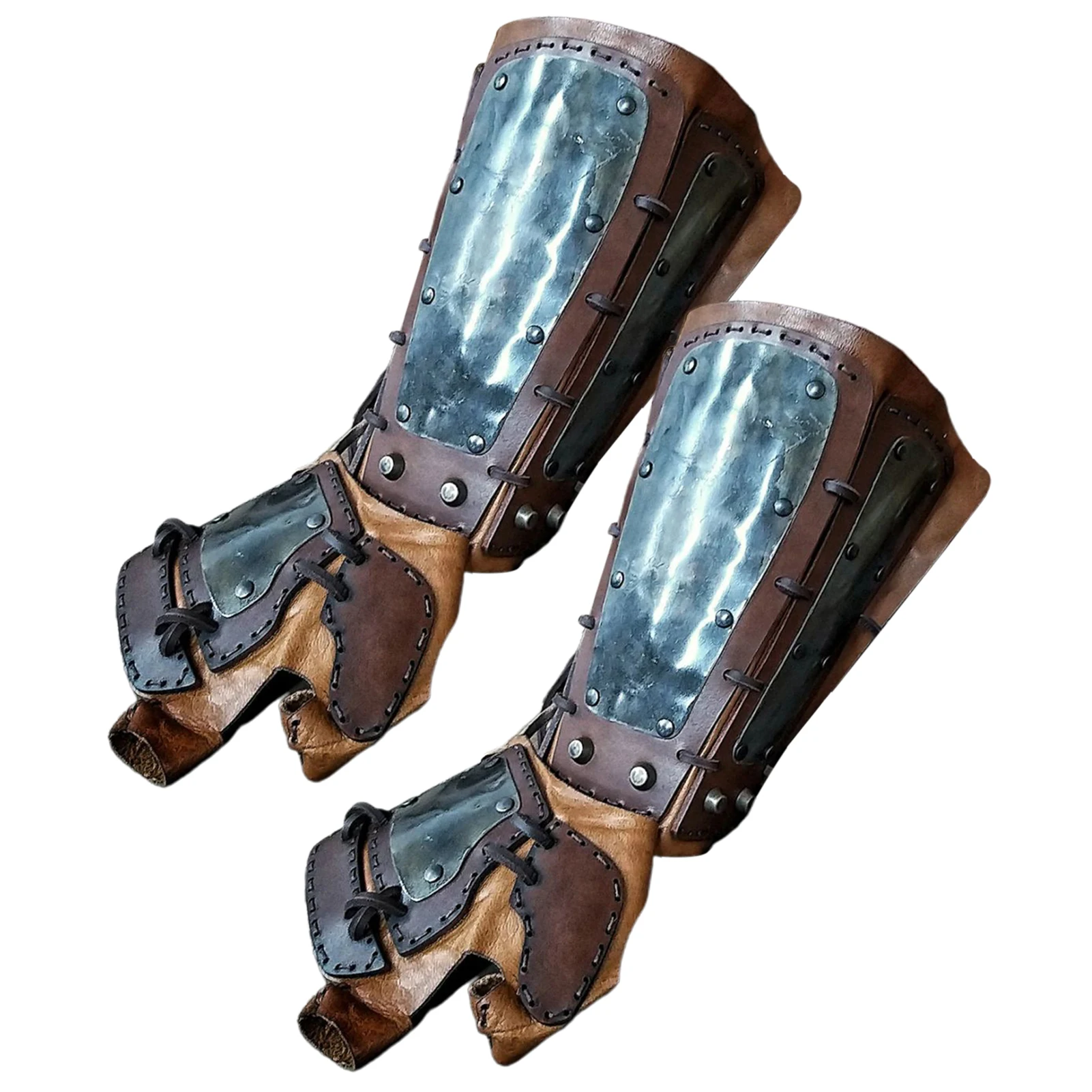 

Средневековая манжета-манжета Vambrace, наручный Браслет, Кожаный Браслет-манжета, регулируемый армированный нарукавник, переводной Кожаный Б...