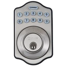 Keyed Entry Satin Nickel Electronic Deadbolt bedroom door lock  portable door lock  smart lock door 